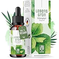 Lebensgrün Chlorophyll flüssig aus Alfalfa - 50ml flüssiges Chlorophyll - 200mg liquid Chlorophyll je Tagesdosis…