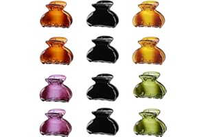 Lolalet 12 Petites Pinces à Cheveux à Double Dents, Mini Pince Crabe de Couleur Différente, Accessoires de Coiffure pour Fille Femme