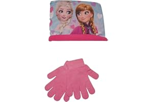 SUN-CITY SunCity Frozen Elsa and Anna Disney Fleece Neck Warmer With Gloves