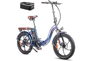 Fafrees Bici Elettrica, Bicicletta Elettrica Pieghevole Donna Uomo, 36V 18Ah Batteria Rimovibile per 120-150KM, 250W Pedalata Assistita MTB, 20 * 3.0 Fat Bike Ebike da Città, F20 Pro Upgrade