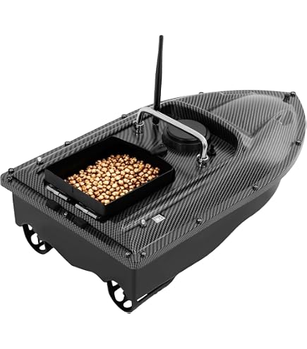 FUROMG Bateau à appât télécommandé sans fil pour la pêche de nuit, 1,5 kg, camouflage 500 m
