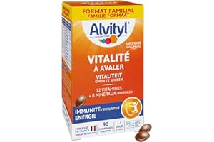 Alvityl - Comprimés Vitalité - 12 vitamines et 8 minéraux - Dès 6 ans - Maxi Format 90 comprimés