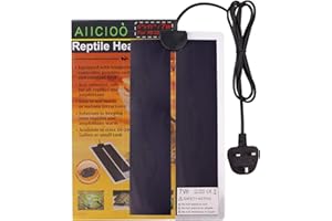 AIICIOO Terrarium Heated Pads for Lizards - Vivarium Heat Pads Aquarium Heating Mat Tank Warmer for Reptiles, Lizards, Turtles, Snakes, 7W