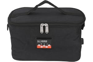 Shanrya Sac Chauffant pour Voiture, Boîte Chauffante Compacte pour Voiture, Température Réglable 12 V pour Les (Black)