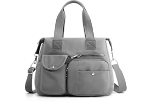 FORRICA Sac à Main Femmes Sacs à Bandoulière Grande Sac D'épaule Imperméable Tissu Oxford Dames Sac Cabas Multi Poches Sacoche