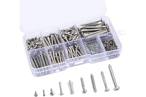 QH-SHOP Gitarren Schrauben Kit für E-Gitarren Bass, 226 Stück Pickguard Schrauben Steg Tonabnehmer Tuner Schalter Halsplatte Befestigungsschrauben mit Aufbewahrungsbox, 9 Arten
