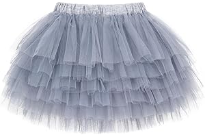 CAMILIFE Bébé Tout-Petit Enfant Fille Jupe Tutu Jupe à Échelons Jupe de Princesse Mini Jupe Tutu de Ballet avec Ceinture Élastique Accessoire de Déguisement Basic Taille du Fabricant 80/90/100/110/120/130