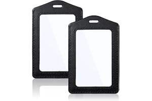 Dwustronne etui na dowód osobisty, Mabor pionowy skórzany uchwyt na identyfikator, dwustronne, przezroczyste etui na karty, wodoodporne etui na identyfikator dla personelu biurowego, studentów, na