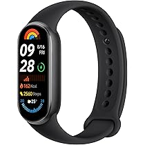 Cinturino Metallico Per Xiaomi Mi Band 8/9 - Maglia Regolabile Magnetica, Nero/Argento