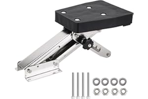 LDAFAVA Boat Motor Bracket for 2 Stroke Outboard Up to 25HP, 110Lbs Load 304 Stainless Steel Transom Mount, Heavy Duty Auxiliary Engine Bracket to Easily Lift & Secure Outboard Motor