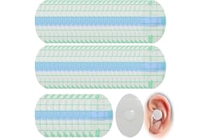 ANRBB 60 Pezzi Adesivi Impermeabili per Orecchie per Bambini, UltraSottili e Trasparenti con Cotone, Monouso, Ideali per Doccia, Nuoto e Snorkeling