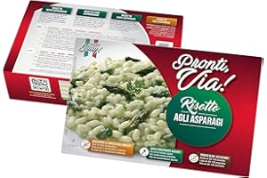 TRADIZIONE ITALIANA GUSTO IN CUCINA 100% NATURALE Risotto pronti via - Risotto – Pronto in 2 Minuti – Si Conserva Fuori Frigo – Senza Conservanti – 100% Prodotto Italiano – 300 gr (4, Risotto Carnaroli agli asparagi)