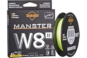 SeaKnight W8 II 8 Brins Tresse de Pêche à la Carpe tressée à 150M/300M/500M de Long coulée multifilaments d'eau salée Fil de Peche en mer 15-100LB