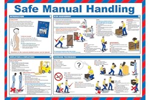 EVAQ8 Safe Manual Handling Laminated Poster 59cm x 42cm