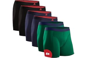 DANISH ENDURANCE Bambusowe Bokserki Męskie, Bielizna Premium, Klasyczne Majtki, 6-PACK