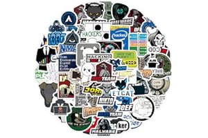 TACOMEXI Naklejki hakerskie na laptopa, 50 sztuk, winylowe, zestaw naklejek na samochód, bagaż, deskorolkę, motocykl, dla młodzieży i dorosłych