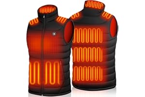 XINSONYUELL Beheizbare Weste Herren mit 16000mAh 7.4V Powerbank, Heizweste Herren mit 15 Heizzonen, 3 Einstellbar Temperatur Beheizte Weste für Winter
