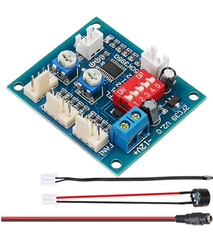 HiLetgo DC 12V PWM Fan Controller - Temperature Speed Control Board With Probe