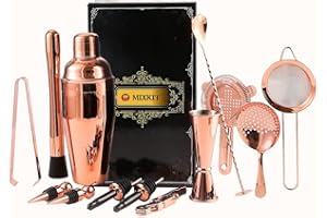 WEKIT Cocktail Set Cocktail Shaker 17 Teiliges Cocktail Mixer Geschenk Set Bar Zubehör 750ML Cocktailshaker