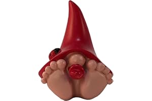 GlitZGlam Jasper Bébé Nain géant Miniature - Le Bébé Nain avec Le Chapeau Rouge pour Jardin Féerique et de Nains - Baby GNOME (15,2 cm de Hauteur)