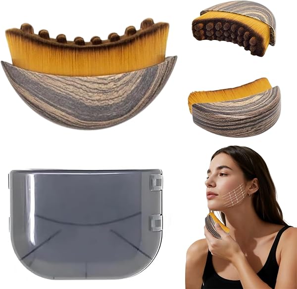 Lymphatische Gesichtsbürste, Lymphatic Contour Face Brush, Lymphbürsten gesicht für Empfindliche Haut für Gesicht, Kinn und Jawline Sculpting - 1