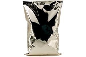 Italpak Sacchetti Regalo con Chiusura, Buste Metallizzate con patella adesiva Tinta Unita 50 pz, 35x47+4cm, Oro