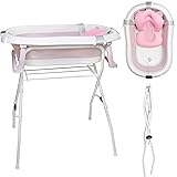 moovkee. Vasca Neonato Bagnetto con Supporto 80cm - Pieghevole Vasca da Bagno Bambini Fino a 3 anni - Permette una Corretta P