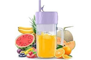 BOJYS Mini Frullatore Portatile, 400ML Mini Mixer Per Smoothies Bicchiere Di Miscelazione Usb Con 6 Lame Per Frullati E Frullati Frullatore Personale Elettrico Per L’Ufficio E La Palestra, Viaggi