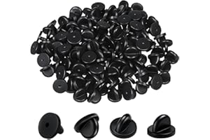 Giantree 200 szt. gumowych podkładów do przypinek, podkład zabezpieczający, gumowe podkładki z PCW, uchwyty na szpilki do broszek, krawatów, czapek, odznaki, gumowy podkład do klapy do wymiany