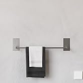 Zift Unique &Ouml;m&uuml;r Boyu Paslanmaz &Ccedil;elik Havlu Askısı - Yapışkanlı Montaj Havluluk - 45CM Banyo &amp; Tuvalet Havlu Tutacağı