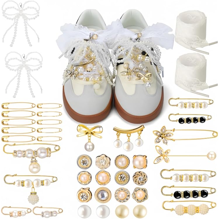 38 Charms Pour Chaussures FuxFuis - Décorations Lacets, Sneakers, Vêtements, Avec Clips Métalliques - 11