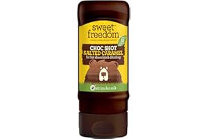 Sweet Freedom - CHOC SHOT Salted Caramel for Hot Chocolate & Drizzling - Only 13 Calories Per Teaspoon - For Milk Shakes, Desserts, Pancakes - Healthy Baking - Vegan & Plant Based - 320g, Pack of 1