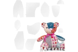 Funnaura 15in Memory Bear Sewing Patterns, DIY Acrylic Quilting Templates for Birthday Gift