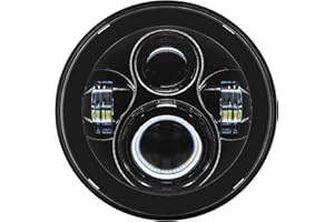 Hogworkz® 7 Inch LED Headlight - Daymaker Replacement Compatible with Harley Davidson Street Glide Road King Electra Glide Ultra Softail - Black