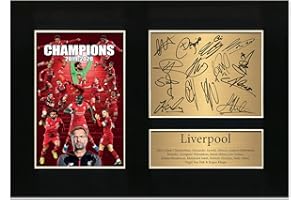 CHARM FOOT Zulu Image Liverpool Premier League Champions 2019/2020 Display Signed A4 Printed Autograph Football Photo Picture Display No33, Black