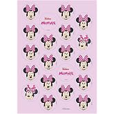 dekora, Minnie Mouse Mini Wafer Discs, Disney Edible Decorations for Cupcakes, Muffins and Cookies, Round Discs 3.2 cm