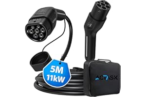 Actask Typ 2 Ladekabel für Elektroautos - 11kW, 5M, 16A, 3 Phasen, IP54 - Mode 3 Ladekabel Typ 2, Kompatibel mit Allen EC-62196-2 EV/PHEV
