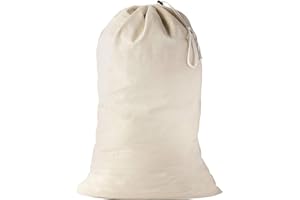 HERTE Wäschebeutel in Natürlicher Farbe Sehr langlebig, Wäschesack mit Kordelzug, Maschinenwaschbar und Wiederverwendbar, Wäschebeutel Reise (1 Pack | 50 X 75 cm)