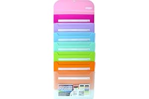 Carpeta Desplegable con Cierre de Gomas con 7 Divisiones y Colgador- Ref. 47011RS - Indicadores Personalizables en Polipropileno y Tarjeta Horario - by Office Box (Rosa)