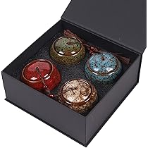 Mini Urna Cineraria Ceramica Arancione - Urna Commemorativa Per Ceneri Umane O Animali - Foto 4