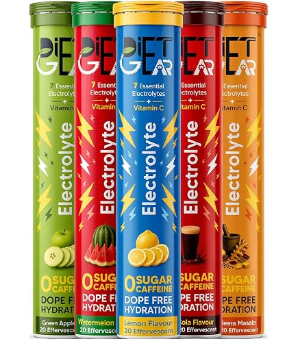 DIET GEAR 0 Sugar, 0 Caffeine Instant 7 Electrolyte Drink Mix
