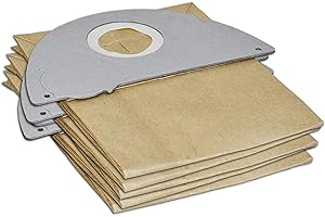Invest - Replacement Vacuum Cleaner Bags, Filter Bags Compatible with Kärcher: 6.904-167, 2101, 2101 TE, 2105, 2111, 2301, 4000 Plus, 4000 TE, 6.904-164, 6.904-167, A 2101, A 2111 Brown 5pcs 5