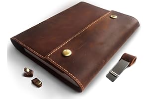 Albero Refillable Leather Journal for Men and Women – Spiral Bound Notebook 240 Pages – A5 Lined Journal Cover – 5x8 Inches Brown Vintage Diary for Travel and Business - by Le Vent