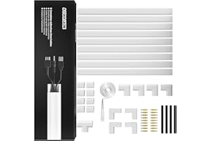 A TODA LECHE Canaline Passacavi da Muro - Kit Organizzazione Cavi con Canalina Passacavi Adesiva - Canaletta per Cavi - Nascondi Cavi TV - Nascondi Cavi - Canaline Elettriche - Canalina Bianca 4 m