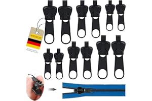 Reisverschluss-reparaturset, WEIMEIH 12 Stück Fix-reißverschluss Zipper, Reisverschluss-zipper Ersatz, Universal Reißverschluss Reparatur Set für Kleidung, Rucksack, Gepäck, Schlafsack