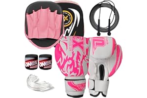 ONEX Boxing Pads Focus Mitts – Hook & Jab Training Pads for MMA, Muay Thai, Kickboxing & Martial Arts – Durable Hand Target for Punching & Striking Practice – Ideal for Coaches & Fighters Set