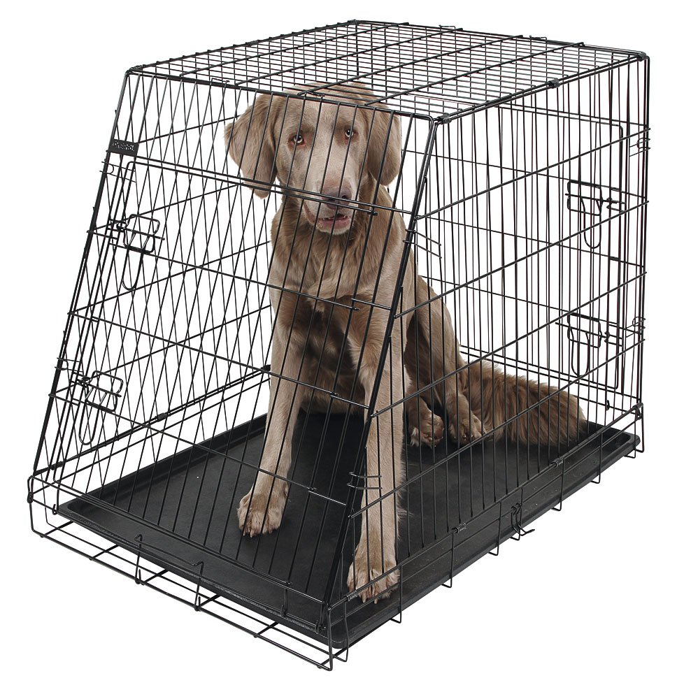 slant front dog crate
