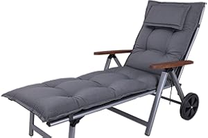 50089-51 Auflage Rollliege Rom grau meliert 190x60x9 cm KETTtex