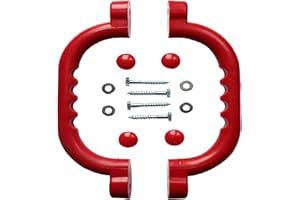 HIKS Set of 2 Red Grab Handles Hand Grips ideal for Climbing Frame, Tree House, Dens & Play House (also available in Blue, Green & Yellow)