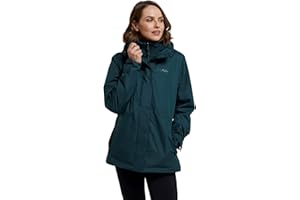 Mountain Warehouse Fell Womens 3 in 1 Jacket -Water Resistant Rain Jacket, Adjustable Hood Ladies Triclimate Jacket, Packable Hood - Ideal Womens Coat for Walking